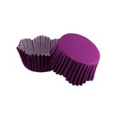 Cupcake Kalıbı Pet Kapsül Dalgalı Kek Kalıbı 65x38 Mm - 100 Adet Mor
