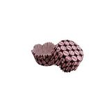 Cupcake Kalıbı Pet Kapsül Dalgalı Pembe Emoji Kek Kalıbı 65X38 MM - 100 Adet