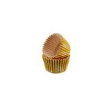 Cupcake Kalıbı Pet Kapsül Kek Kalıbı48X34 MM - 100 Adet Fiyonklu Sarı