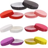 Cupcake Kalıbı Pet Kapsül Oval Model Düz Renk - 100 Adet F11 Turuncu