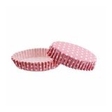 Cupcake Kalıbı Pet Kapsül Oval Model Kek Kalıbı - 100 Adet F11 Puantiyeli Pembe