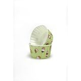 Cupcake Muffin Kalıbı Büyük Boy XL Mint Yeşili Dondurma Desenli Jumbo Kek Kapsülü 50'li