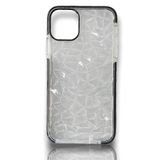Cupcase® Apple iPhone 11 Pro Max Uyumlu Kılıf Transparan Prisma Yükseltili Yüzeyli Kenar Airbagli Şeffaf Kapak - Siyah