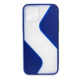 Cupcase®Apple iPhone 11 Pro Max Uyumlu Kılıf Su Yolu Tasarımlı Yarı Transparan Şeffaf Kamera Lens Korumalı Uzun Ömürlü Kapak - Lacivert
