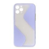 Cupcase®Apple iPhone 11 Pro Uyumlu Kılıf Su Yolu Tasarımlı Yarı Transparan Şeffaf Kamera Lens Korumalı Uzun Ömürlü Kapak - Lila