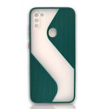 Cupcase®Apple Samsung Galaxy A11 / M11 Uyumlu Kılıf Su Yolu Tasarımlı Yarı Transparan Şeffaf Kamera Lens Korumalı Uzun Ömürlü Kapak - Koyu Yeşil