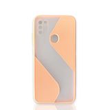 Cupcase®Apple Samsung Galaxy A11 / M11 Uyumlu Kılıf Su Yolu Tasarımlı Yarı Transparan Şeffaf Kamera Lens Korumalı Uzun Ömürlü Kapak - Yavruağzı