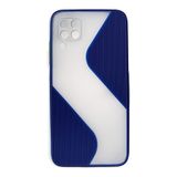 Cupcase®Huawei P40 Lite Uyumlu Kılıf Su Yolu Tasarımlı Yarı Transparan Şeffaf Kamera Lens Korumalı Uzun Ömürlü Kapak - Lacivert