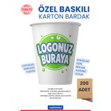 cupistanbul 7 Oz (200 ml) Özel Baskılı Karton Bardak - Logonuza Özel Üretim - Cup İstanbul
