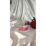 Cuppera Isıya Dayanıklı Çift Çidarlı Kurutulmuş Canlı Çiçekli Kupa(Pembe&beyaz) - Pembe - Beyaz - 200 ml