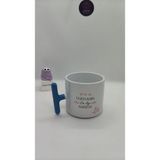Cuppera Kişiye Özel Anneler Günü Tasarım Kupa, En Güzel Seninle Mavi Saplı - 150 ml