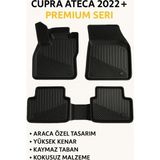 Cupra Ateca 2022+ 3D Havuzlu Oto Paspas – Maksimum Koruma ve Şıklık! - Siyah