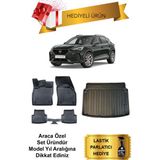 Cupra Formentor 2020-2023 Araca Özel 4d Havuzlu Paspas ve Bagaj Havuzu Set (Hediyeli) - Siyah