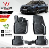 Cupra Formentor Paspas 2021 2024 Arası Uyumlu 3D Havuzlu Wöller Paspas - Siyah