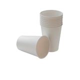 CUPTOYOU 12 oz beyaz tek kullanımlık karton bardak 300 ml, kahve, çay, ofis, ev ve parti kullanımı için bardaklar - 50'li paket