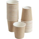 Cuptoyou 25 Adet Kraft Çift Duvarlı Kahve Bardağı 8 Oz, Küçük Kağıt Çay Bardakları 250 Ml, Soğuk ve - Standart