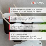 Cuptoyou 25 Adet Siyah Çift Duvarlı Kahve Bardağı 8 Oz, Küçük Kağıt Çay Bardakları 250 Ml, Soğuk ve Sıcak Içecekler, Siyah - 1 Adet - 0 - 200 ml