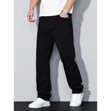 Cuqq Denim Asit Yıkama Antrasit Baggy Jean – Rahat Kesim Bol Paça Erkek Kot Pantolon - Siyah - 31