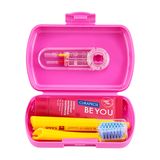 Curaprox Be You Seyahat Ağız Bakım Seti, Ultra Yumuşak Diş Fırçası, Diş Macunu ve Arayüz Fırçaları, Pembe