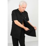 CURE4U Comfortcure Adaptif Ameliyat Sonrası Siyah Tedavi ve Hasta Bakım Kıyafeti Kateter - Port ve Damar Yolu Tedavisinde Kullanılabilir - 2XL