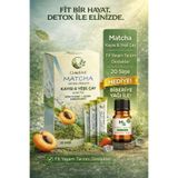Curelive Matcha Kayısı & Yeşil Çay Tozu 20 Adet Saşe Maça Çayı – Doğal Içerik + Hrblsglk Hediye Biberiye Yağı