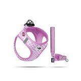 Curli Air-mesh Küçük Irk Köpek 26-30 cm Pembe 3XS Göğüs Tasması