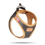 Curli Apple Leather Harness Brown 33.9x33.2 cm XS Siyah Köpek Göğüs Tasması