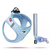 CURLI Curlı Vest Air-Mesh Köpek Göğüs Tasması Açık Mavi Puantiye 2XS