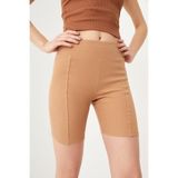 Curly Camel Dikişli Bıker Tayt