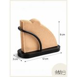Curve Filtre Kağıdı Standı-Kahve Demleme Kağıdı Tutucu-V60 Kağıt Tutucu Stant- Filtre Kahve Düzenleyici - Siyah