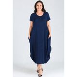 Curvy Trend Büyük BedenJumbo Kısa Kol Elbise