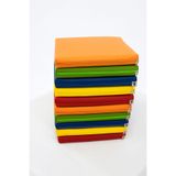 Cushion Design ANAOKULU MİNDERİ 40x40X5CM RENKLİ DERİ ÇOCUK OYUN VE KREŞ EĞİTİM 10'lu MİNDER SETİ