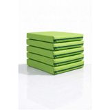 Cushion Design ANAOKULU MİNDERİ 40x40X5CM YEŞİL DERİ ÇOCUK OYUN VE KREŞ EĞİTİM 5'li MİNDER SETİ