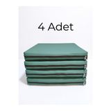Cushion Design ANAOKULU MİNDERİ 40x40X5CM YEŞİL RENKLİ DERİ ÇOCUK OYUN VE KREŞ EĞİTİM 4'LÜ MİNDER SETİ