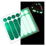 customTAYLOR33 Motosiklet, Bisiklet, Snowboard, Yarış Kaskları veya Araçlar için Yüksek Yoğunluklu Sınıf Reflektif Güvenlik Çıkartmaları/Çıkartmaları (1 Takım (6 Şerit ve 6 Daire), Yeşil)