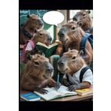 Cute Capybara Grid Notebook 80 pages: Journal, Diary, Sketchbook for Kids, Boys and Girls. Gift, School and Travel.