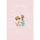 Cute Dog Notebook : Paws and Coffee, Cute Dog Lover Notebook with daily Quotes 120 Lined Pages, 6x9 Writing Notebook for Women, Men, Students, and ... Gift for Animal Lovers, Coffee Drinkers