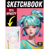 Cute Girl Portrait Tracing Sketchbook: 80 Light-Opacity Pages for Stylized Face Drawing Practice