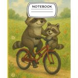 Cute Raccoons on Bicycle Notebook Adorable Animal Journal for Kids, Teens & Nature Lovers | 7.5" x 9.25", 100 Pages