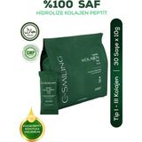 Cute Smiling %100 Saf ve Hidrolize Kolajen Peptit 10GR x 30 Adet (Tip I & Tip Iıı) Aromasız Tek Kullanımlık Saşe - 30 Saşe
