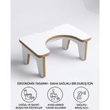 Cute Wood Klozet Çömelme Ayak Taburesi, Banyo Ayak Taburesi, Tuvalet Taburesi, Klozet Ayaklığı
