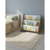 Cute Wood Montessori Ahşap Yer Kitaplığı-3 Raflı Eğitici Çocuk Kitaplık - Safir Meşe