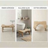 Cute Wood Wc Çömelme Ayak Taburesi, Banyo Ayak Taburesi, Tuvalet Taburesi, Klozet Ayaklığı