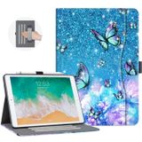 CutebriCase iPad 9./8./7. Nesil 10,2 inç 2021/2020/2019 için Kılıf Kadın Kız Çocuk Kalem Tutuculu Cep/El Kayışı/Otomatik Uyanma/Uyku, Çiçekler Kelebek
