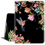 CutebriCase iPad 9. Nesil Kılıf, iPad 8. Nesil Kılıf, iPad 7. Nesil Kılıf, iPad Kılıfı 9. Nesil 10,2 İnç Çok Açılı Görünüm Ayarlanabilir Stand Otomatik Uyanma/Uyku, Çiçek Sinek Kuşu