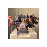 Cutelier Kişiye Özel Zootropolis (Zootopia) Temalı Pasta Süsü | İsim Yazılı Doğum Günü Pasta Dekoru | 230 gr Parlak Fotoğraf Kağıdı | 8 Parça