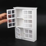 Cutemini Oyuncak Evi Mobilya Dolabı, Büyük Teşhir Rafı, Çoklu Kitaplık, Şeffaf Kapılı, 1/12 Ölçekli, Bebek Odası, Minyatür Dolap Dekoru