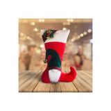 CUTESTUFFSHOP Noel Baba Desenli Şömine Çorabı,El Yapımı Çarık Yılbaşı Çorabı,Ağaç Süsü,Yeni Yıl Dekoru Kırmızı