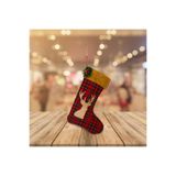 CUTESTUFFSHOP Yeni Yıl Şömine Çorabı,geyik Figürlü Ekose Yılbaşı Çorabı, Yılbaşı Ağacı Süsü, Noel Çorabı New Year Kırmızı Yeşil Ekose