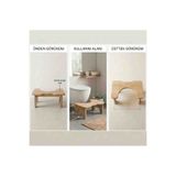 Cute&Wood Cute Wood WC Çömelme Ayak Taburesi, Banyo Ayak Taburesi, Tuvalet Taburesi, Klozet Ayaklığı